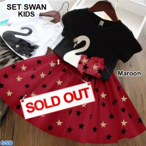 Set Swan Kids Maroon