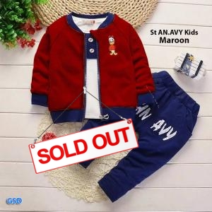 St An Avy kids maroon