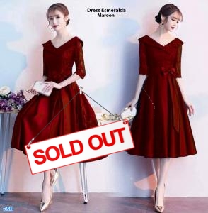 Dress esmeralda maroon