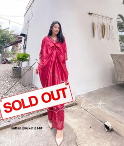 Kaftan Brukat 814# maroon