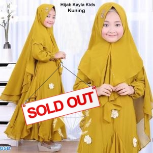 Hijab Kayla kids kuning