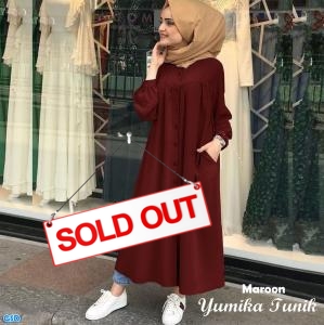 Yumika Tunik maroon