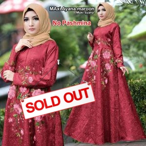 Maxi ayana maroon-maxi syana