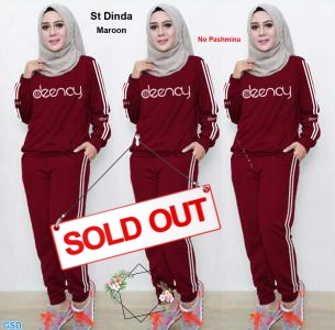 Setelan dinda maroon