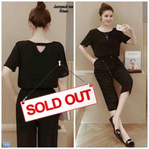 Jumpsuit ina hitam