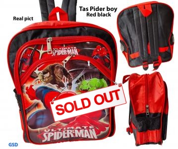 tas sekolah pider boy red black