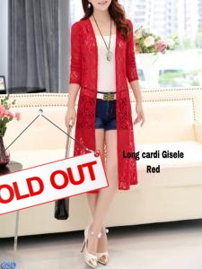 Long Cardi Gisele Red