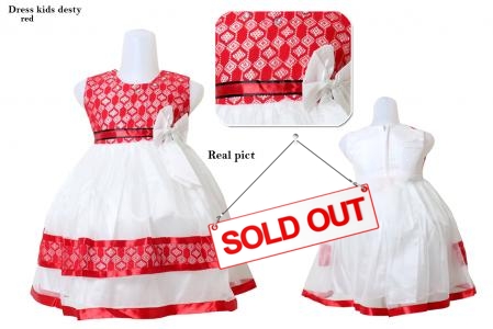 Dress kids desty merah